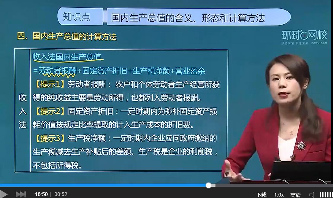 環球網校劉艷霞老師講的怎么樣