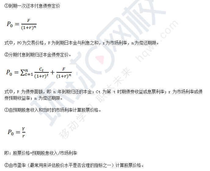 2022年中級經濟師金融考試考點精華及練習題：利率與金融資產定價