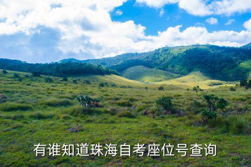 有誰知道珠海自考座位號(hào)查詢