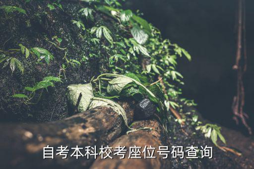 自考本科校考座位號(hào)碼查詢