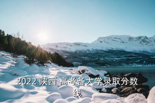 2022 陜西 高考各大學(xué)錄取分數(shù)線
